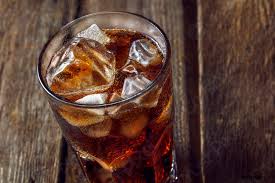 Cola in glass with Ice